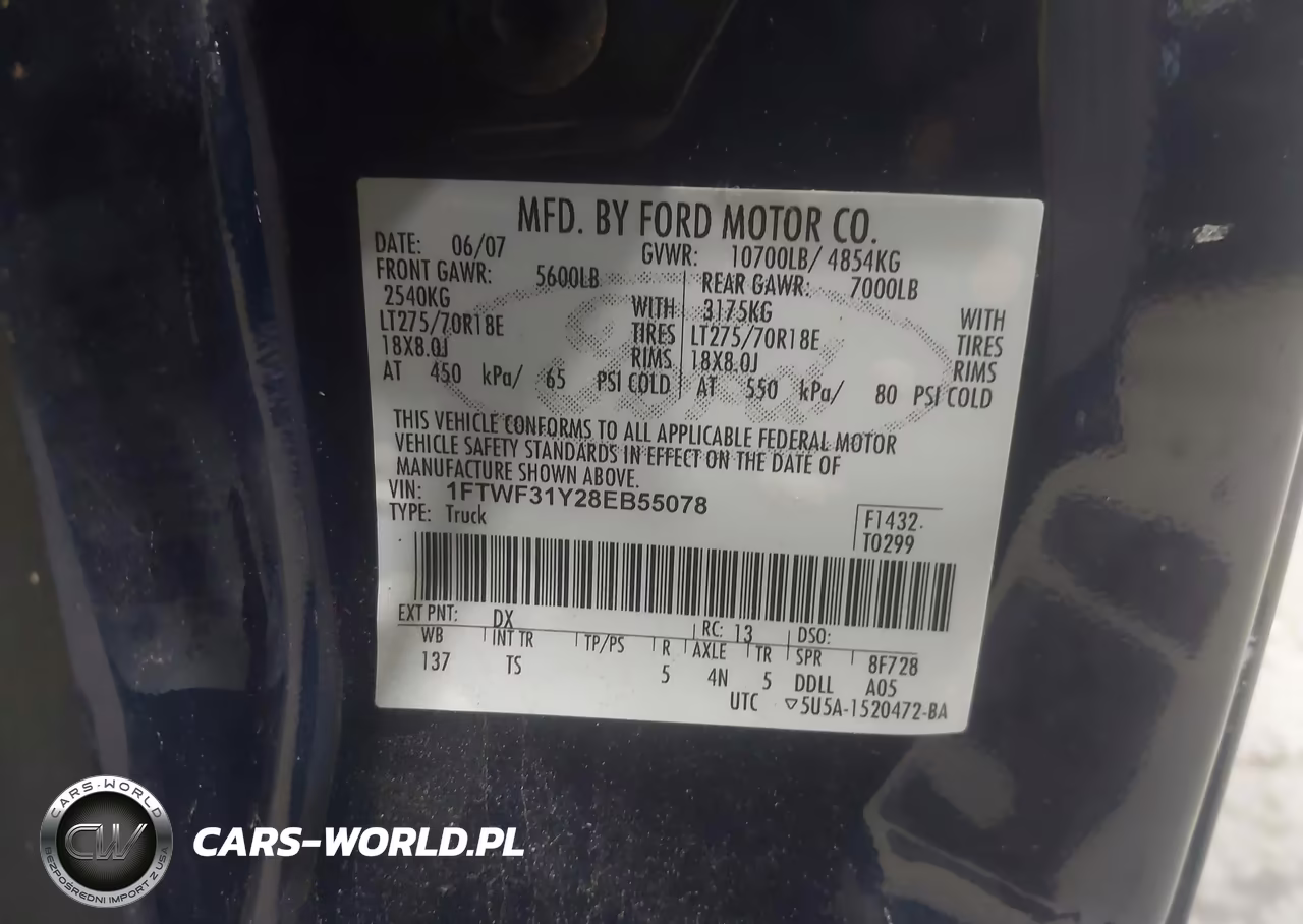 2008 Ford F-350 Xl VIN:1FTWF31Y28EB55078 - 9