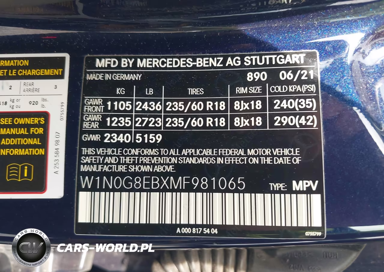 2021 Mercedes-Benz Glc 300 4Matic Suv VIN:W1N0G8EBXMF981065 - 9