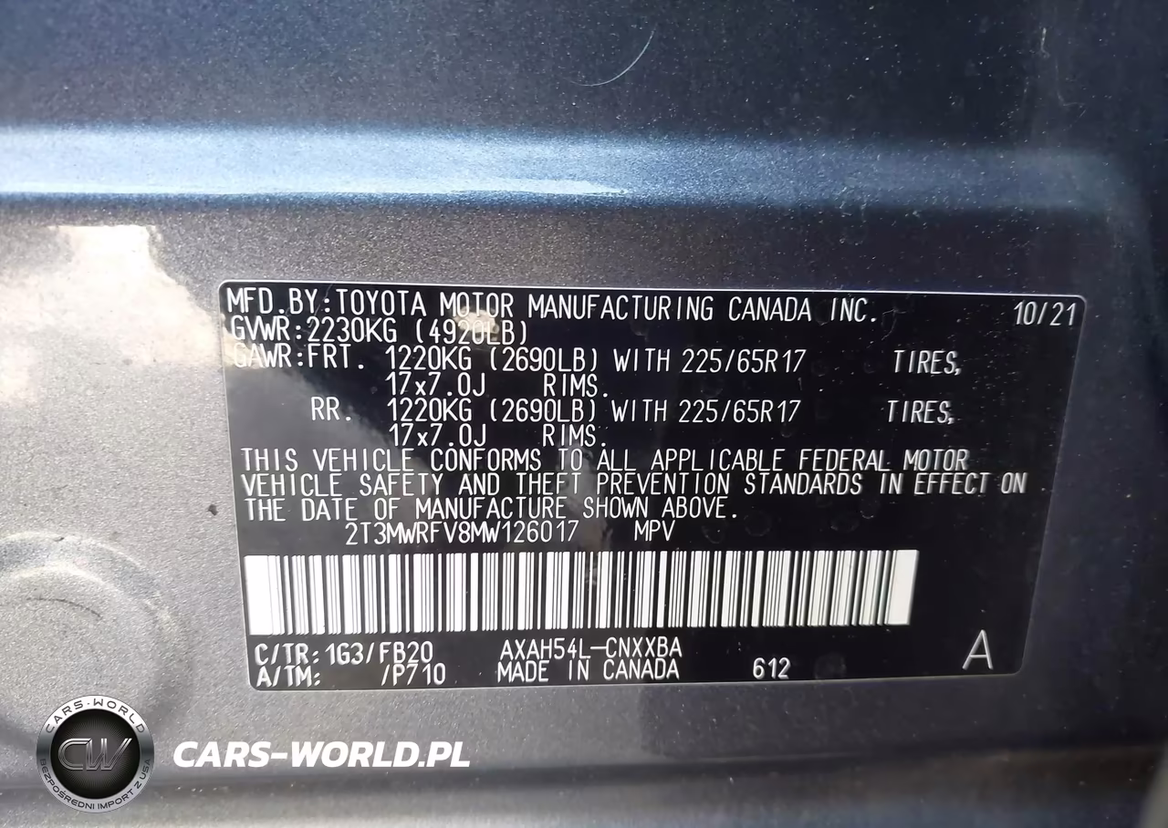 2021 Toyota Rav4 Hybrid Le VIN:2T3MWRFV8MW126017 - 9