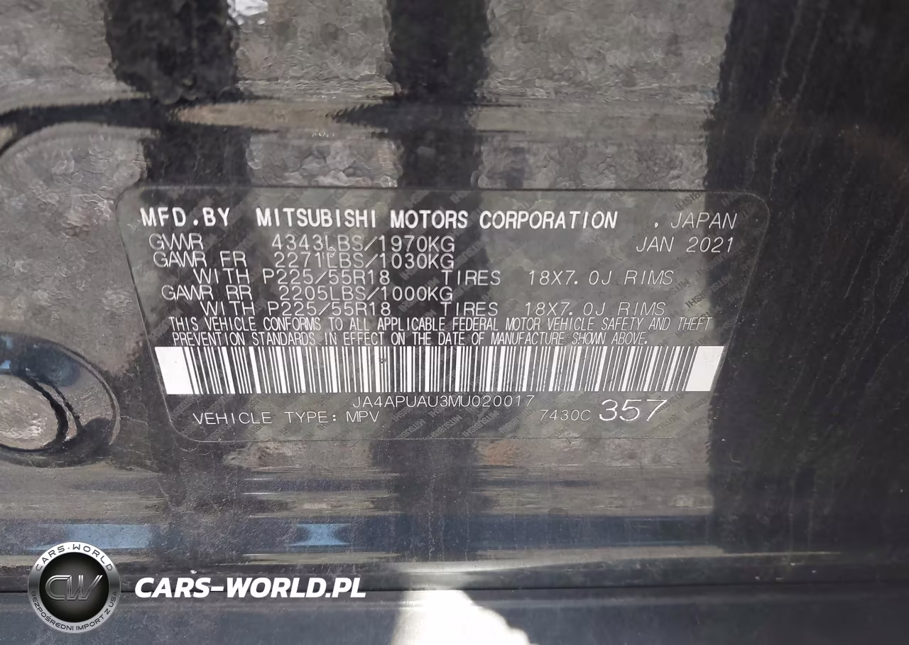 2021 Mitsubishi Outlander Sport 2.0 Be 2Wd-2.0 Es 2Wd-2.0 Le 2Wd-2.0 S 2Wd VIN:JA4APUAU3MU020017 - 9