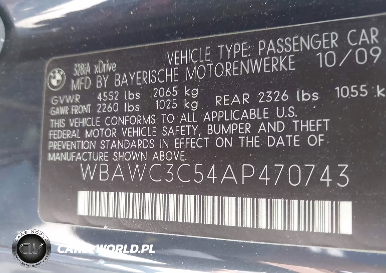 2010 BMW 328I xDrive VIN:WBAWC3C54AP470743 - 9