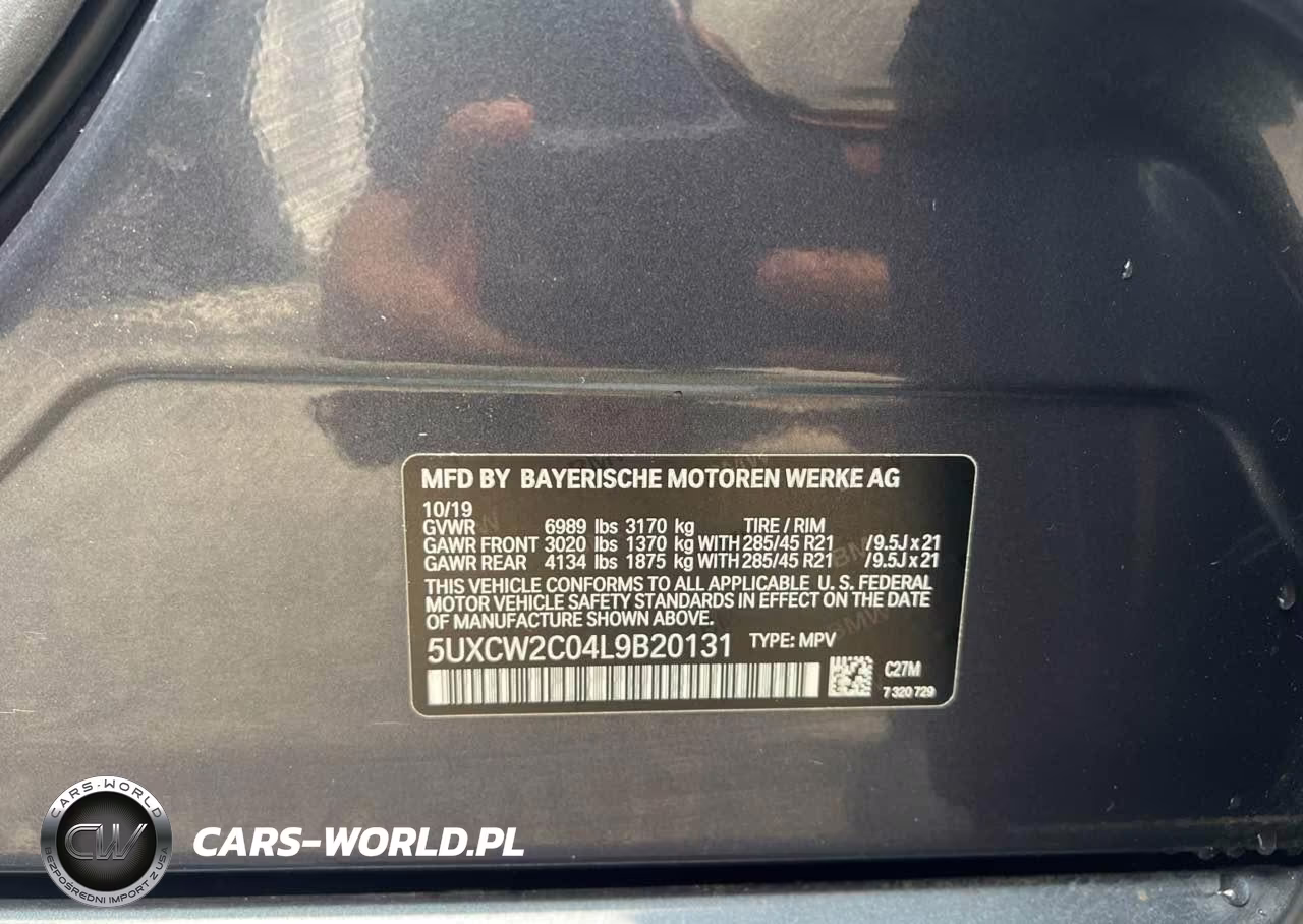 2020 BMW X7 xDrive40I VIN:5UXCW2C04L9B20131 - 9