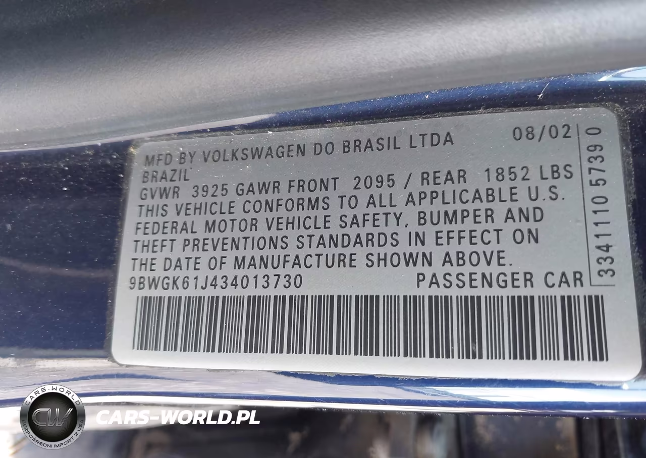 2003 Volkswagen Golf Gls 2.0L VIN:9BWGK61J434013730 - 9