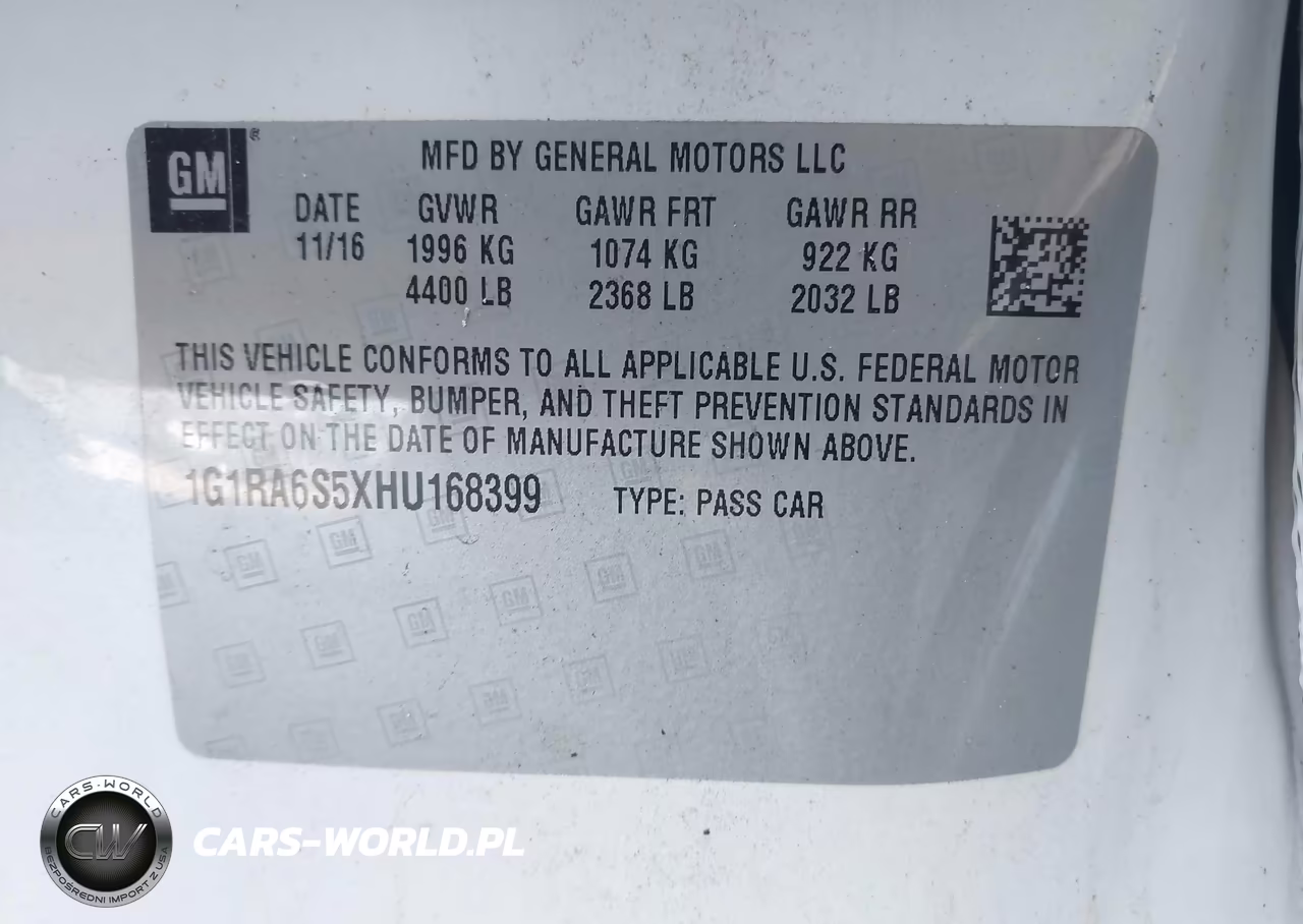 2017 Chevrolet Volt Lt VIN:1G1RA6S5XHU168399 - 9