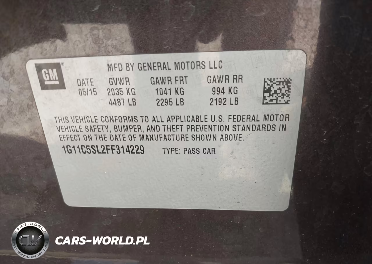 2015 Chevrolet Malibu 1Lt VIN:1G11C5SL2FF314229 - 9