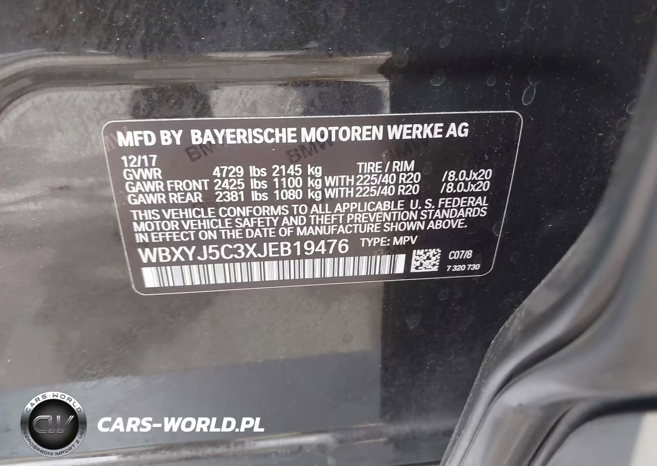 2018 BMW X2 xDrive28I VIN:WBXYJ5C3XJEB19476 - 9