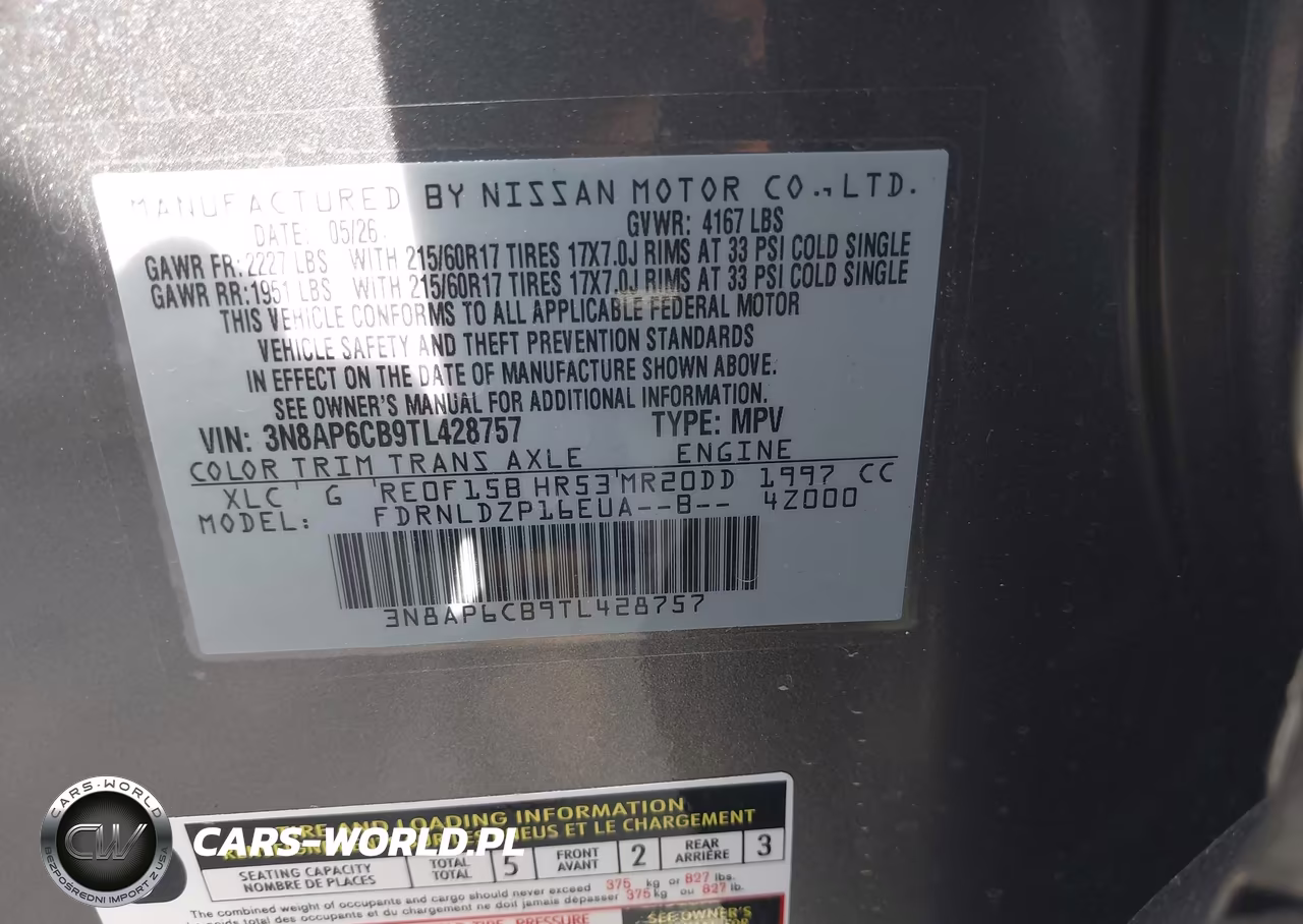 2026 Nissan Kicks Sv VIN:3N8AP6CB9TL428757 - 9