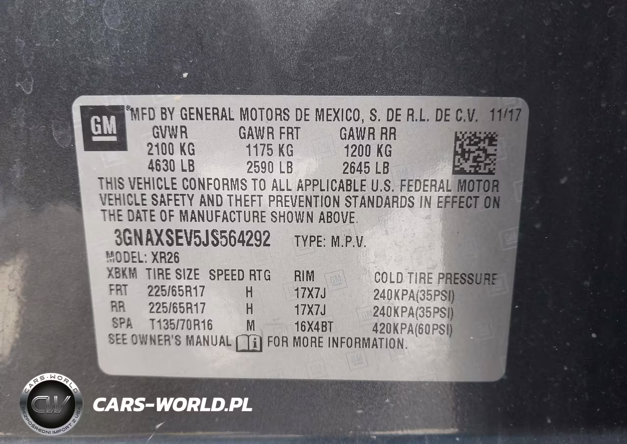 2018 Chevrolet Equinox Lt VIN:3GNAXSEV5JS564292 - 9