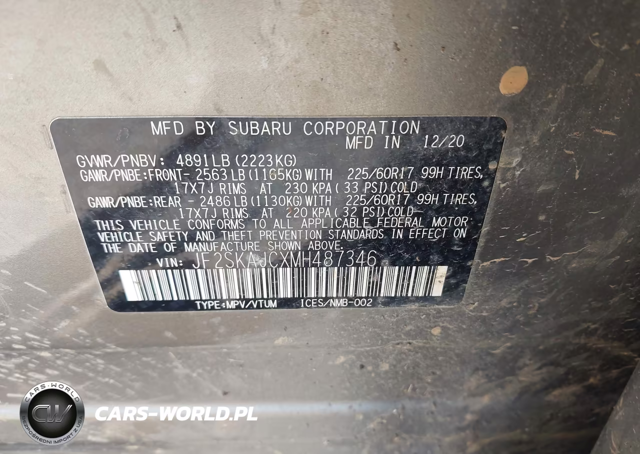 2021 Subaru Forester Premium VIN:JF2SKAJCXMH487346 - 9