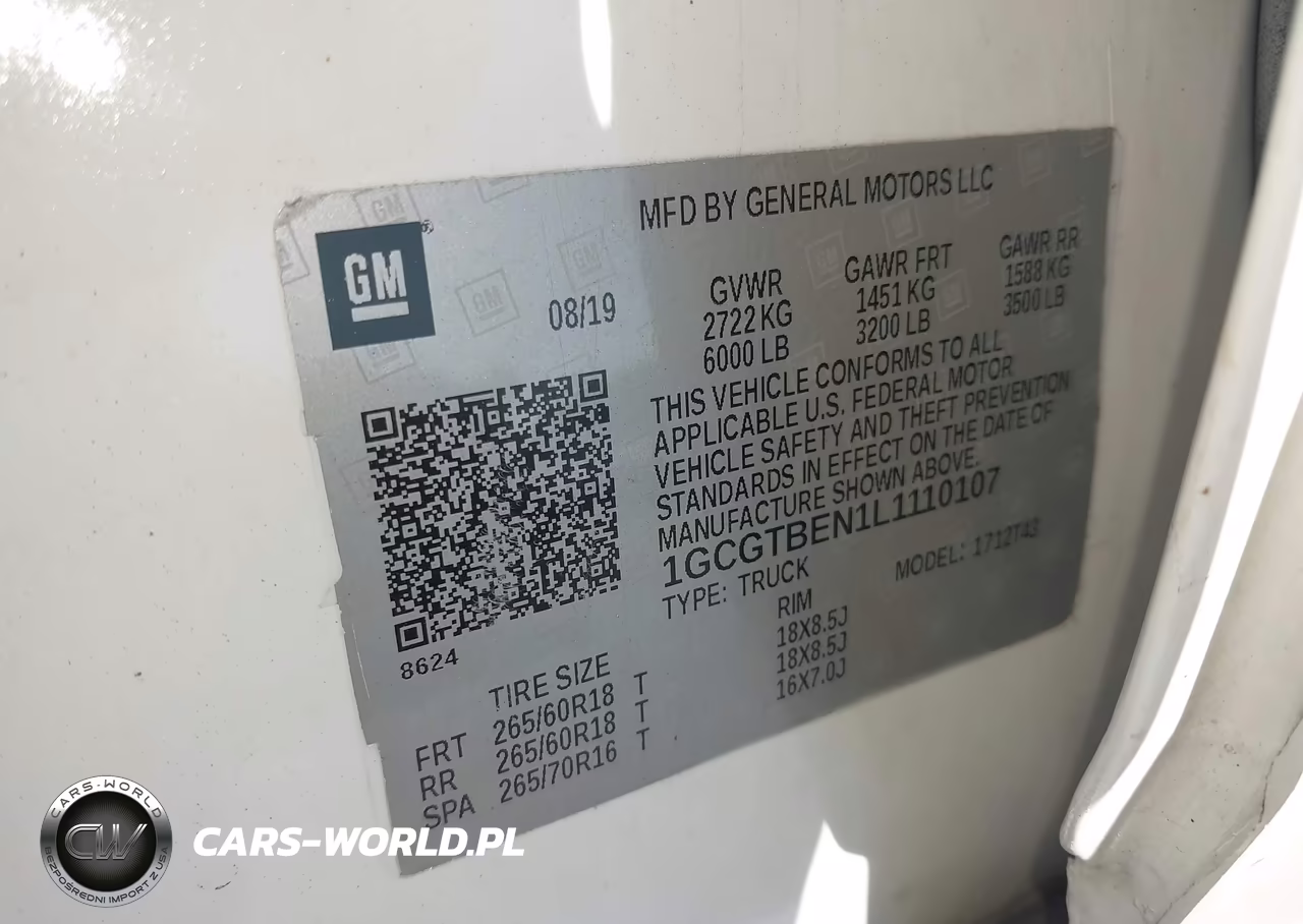 2020 Chevrolet Colorado 4Wd Long Box Wt VIN:1GCGTBEN1L1110107 - 9
