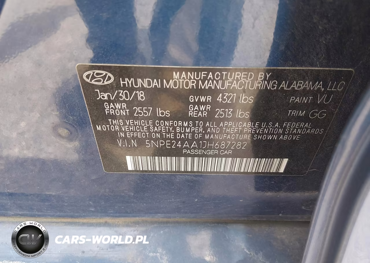 2018 Hyundai Sonata Eco VIN:5NPE24AA1JH687282 - 9