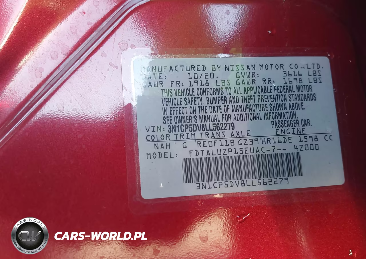 2020 Nissan Kicks Sr Xtronic Cvt VIN:3N1CP5DV8LL562279 - 9