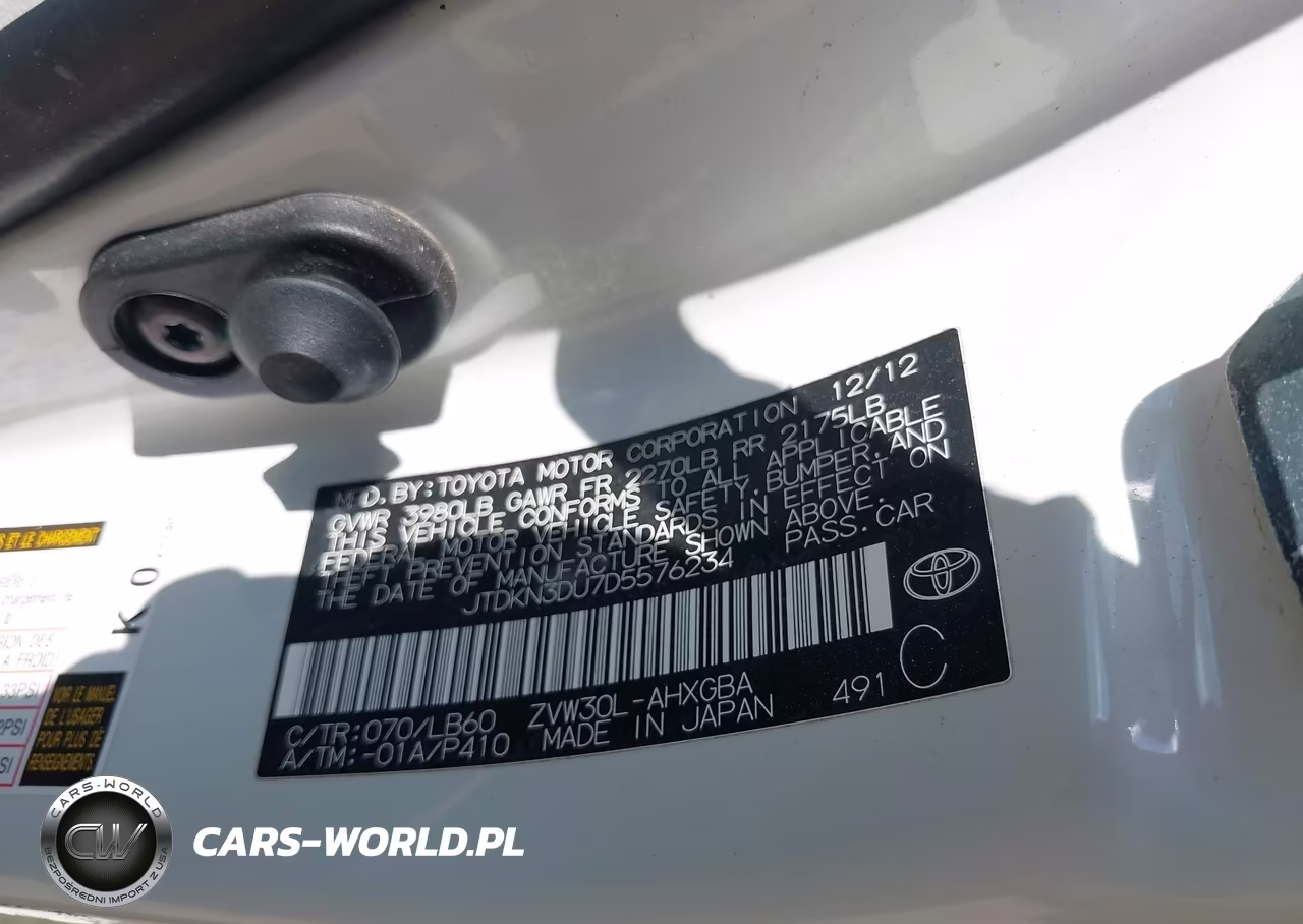 2013 Toyota Prius Five VIN:JTDKN3DU7D5576234 - 9