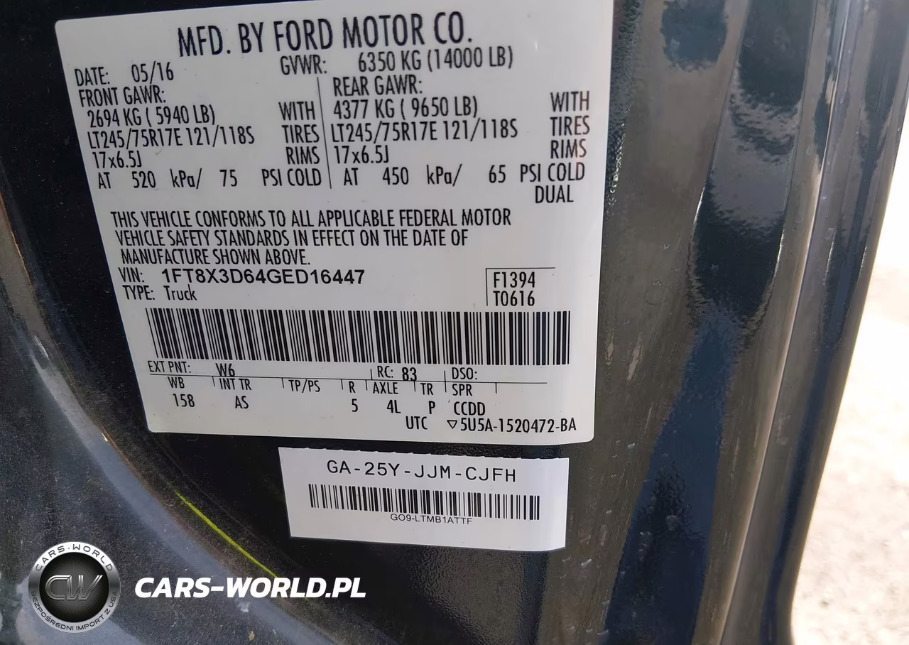 2016 Ford F-350 Xl VIN:1FT8X3D64GED16447 - 9