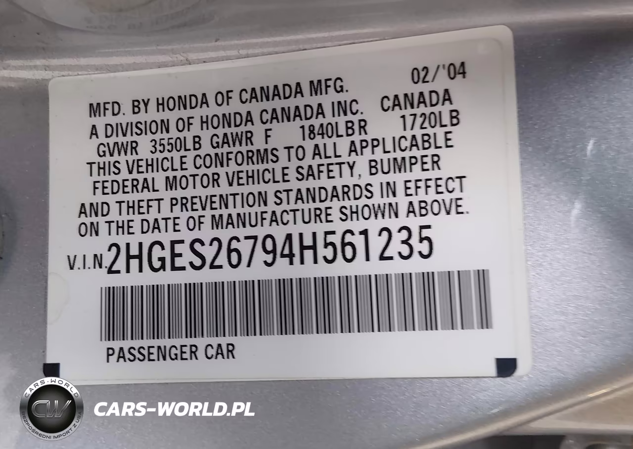 2004 Honda Civic Ex VIN:2HGES26794H561235 - 9