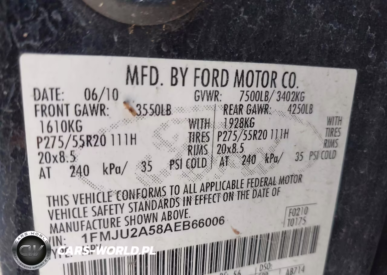 2010 Ford Expedition Limited VIN:1FMJU2A58AEB66006 - 9