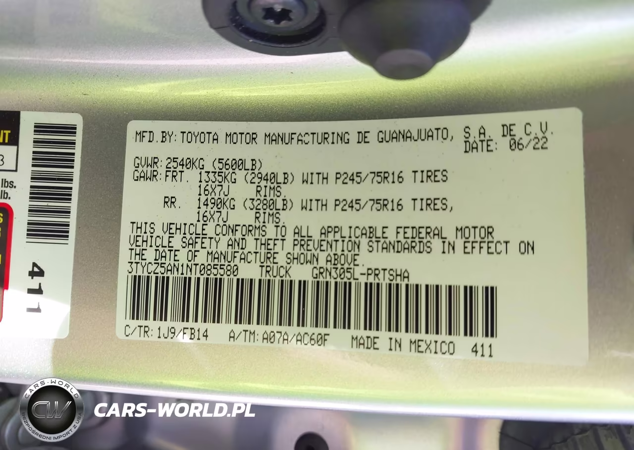 2022 Toyota Tacoma Sr V6 VIN:3TYCZ5AN1NT085580 - 9