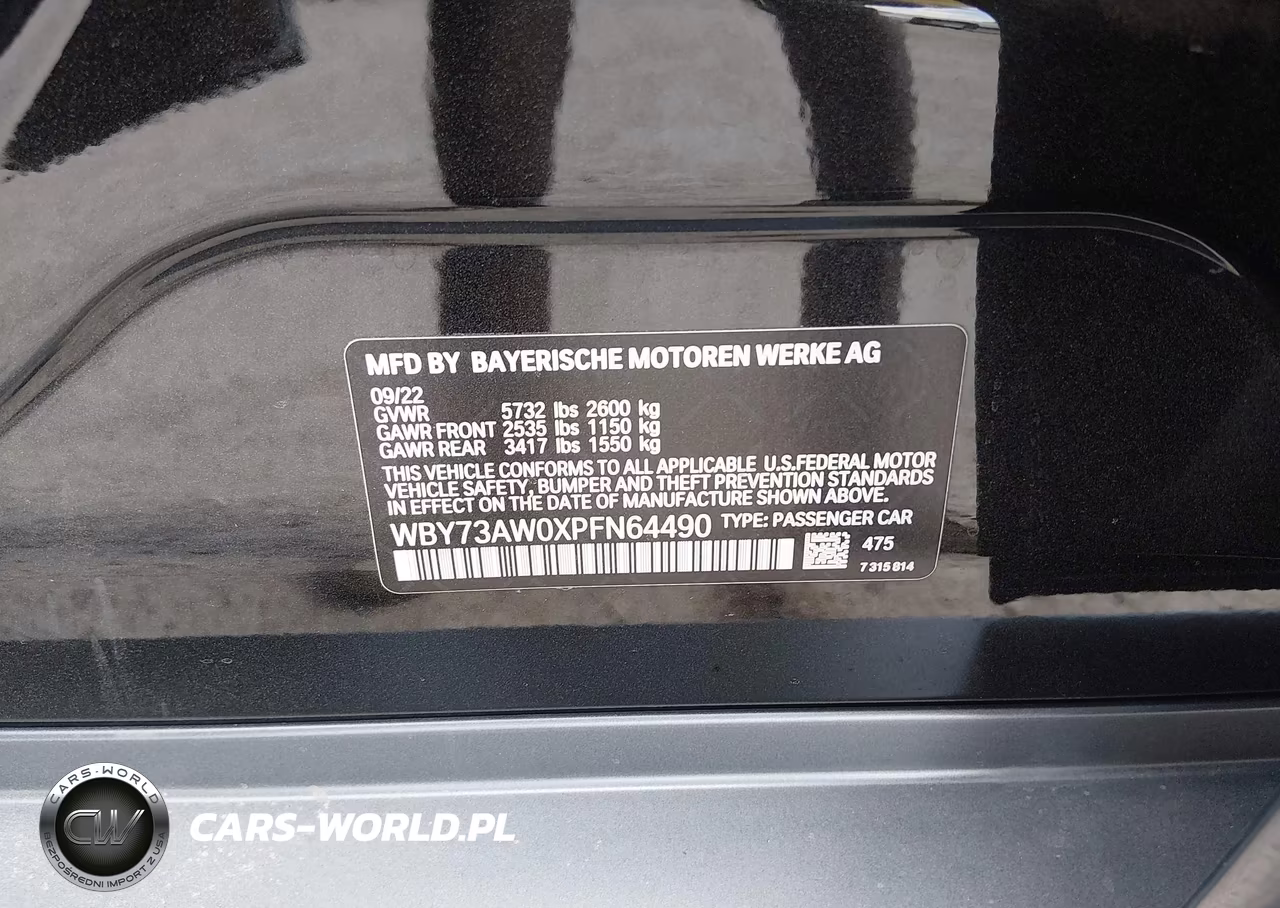 2023 BMW I4 Edrive40 VIN:WBY73AW0XPFN64490 - 9