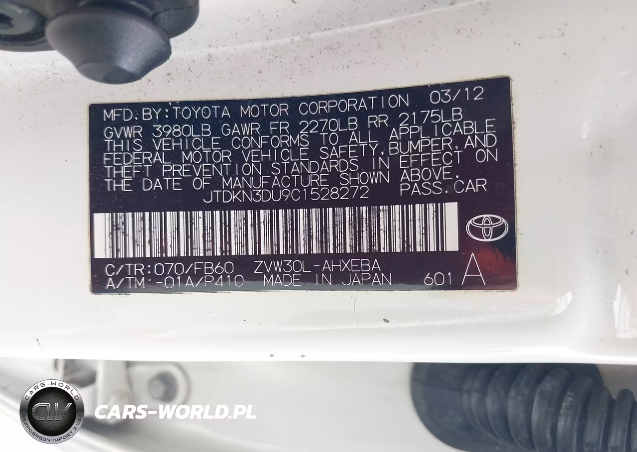 2012 Toyota Prius Three VIN:JTDKN3DU9C1528272 - 9