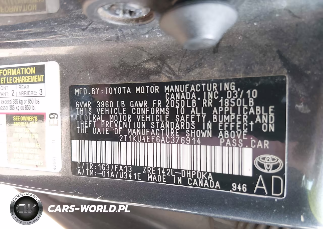 2010 Toyota Matrix VIN:2T1KU4EE6AC376914 - 9