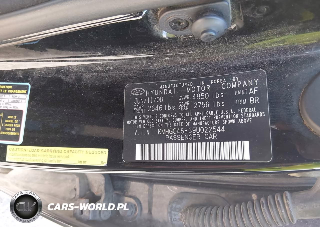 2009 Hyundai Genesis 3.8 VIN:KMHGC46E39U022544 - 9