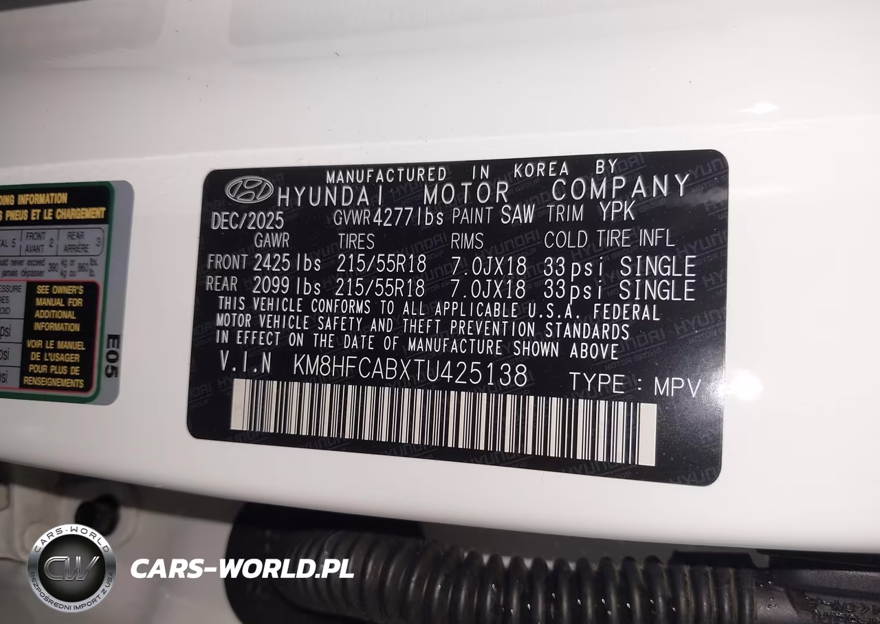 2026 Hyundai Kona Sel Sport VIN:KM8HFCABXTU425138 - 9