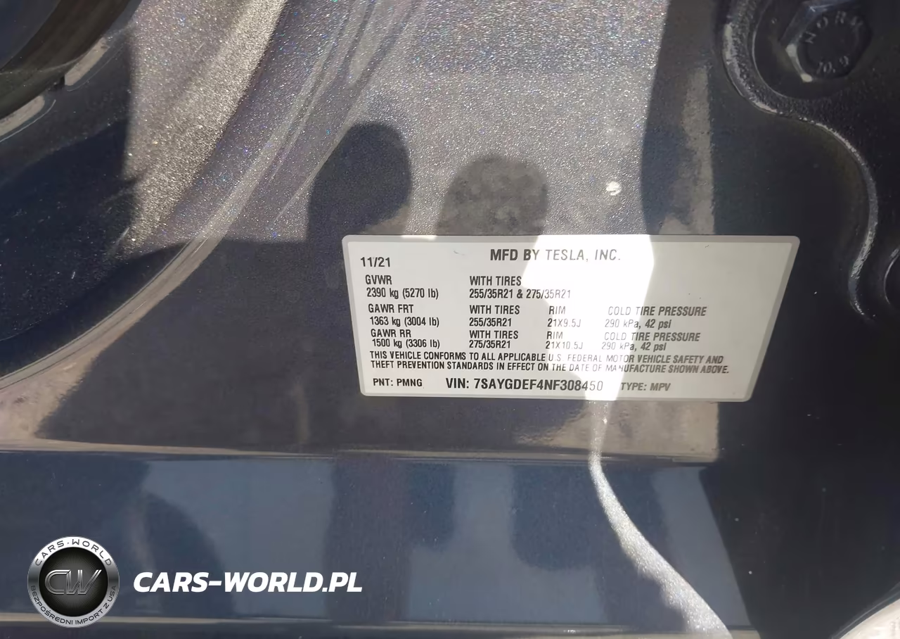 2022 Tesla Model Y Performance Dual Motor All-Wheel Drive VIN:7SAYGDEF4NF308450 - 9