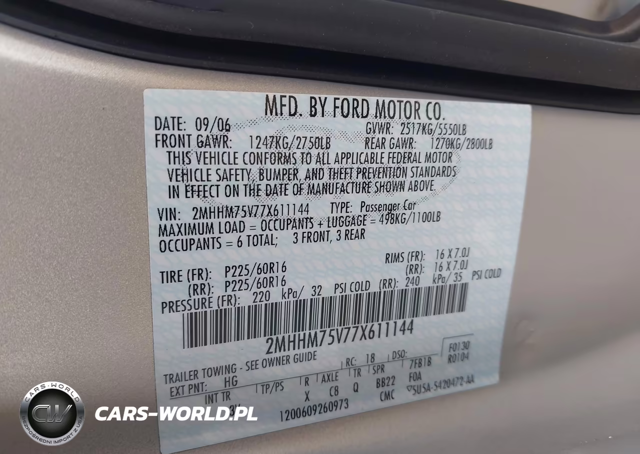 2007 Mercury Grand Marquis Ls VIN:2MHHM75V77X611144 - 9