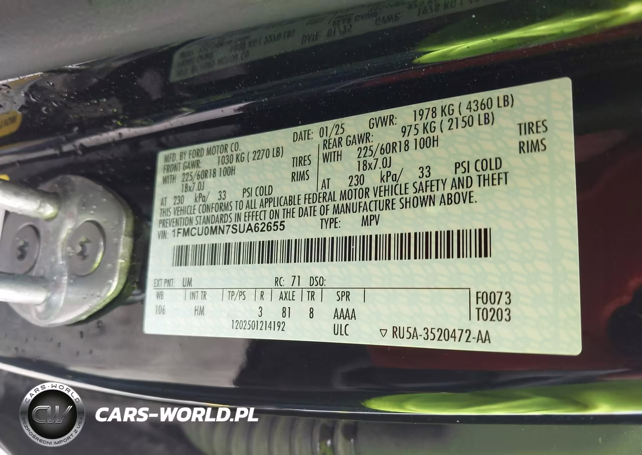2025 Ford Escape St-Line VIN:1FMCU0MN7SUA62655 - 9
