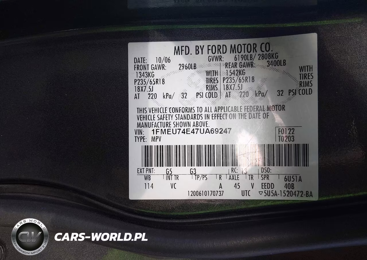 2007 Ford Explorer Eddie Bauer VIN:1FMEU74E47UA69247 - 9