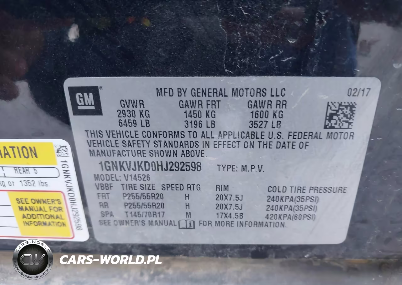 2017 Chevrolet Traverse Premier VIN:1GNKVJKD0HJ292598 - 9