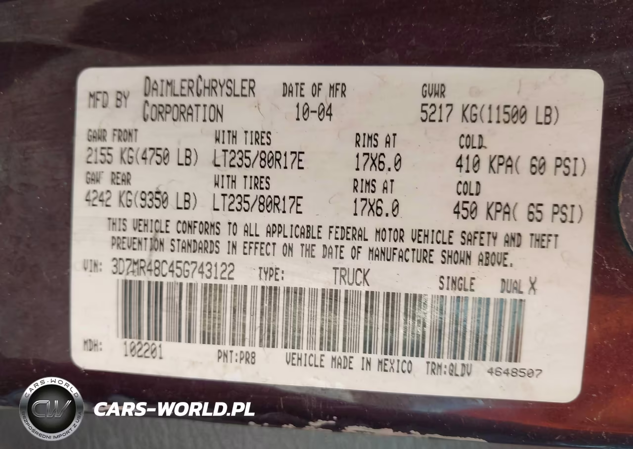 2005 Dodge Ram 3500 Slt-Laramie VIN:3D7MR48C45G743122 - 8