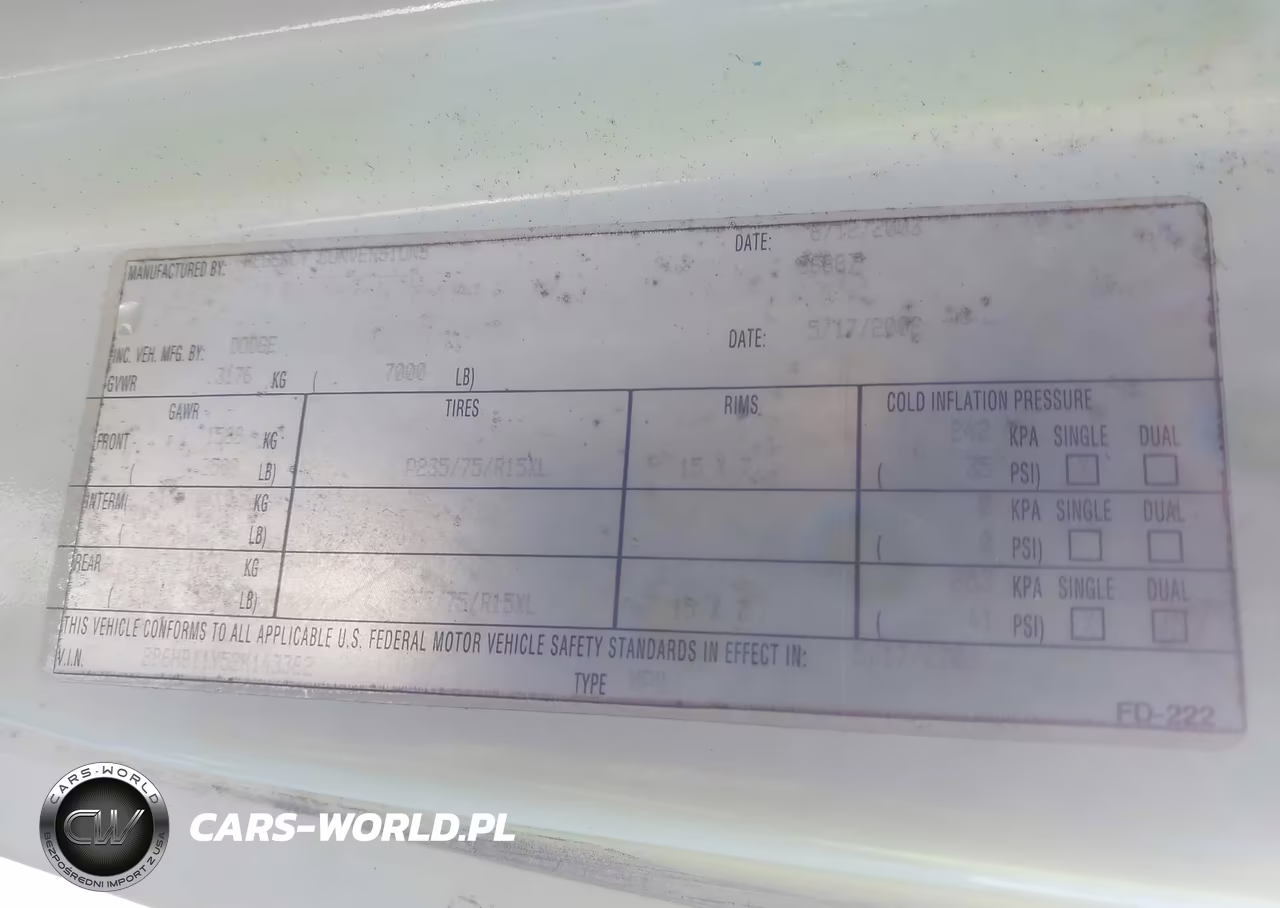 2002 Dodge Ram Van 1500 Conversion VIN:2B6HB11Y52K143362 - 9
