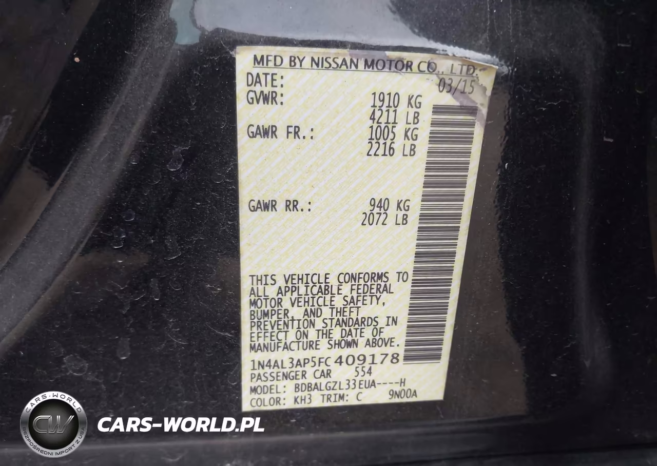 2015 Nissan Altima 2.5 VIN:1N4AL3AP5FC409178 - 9