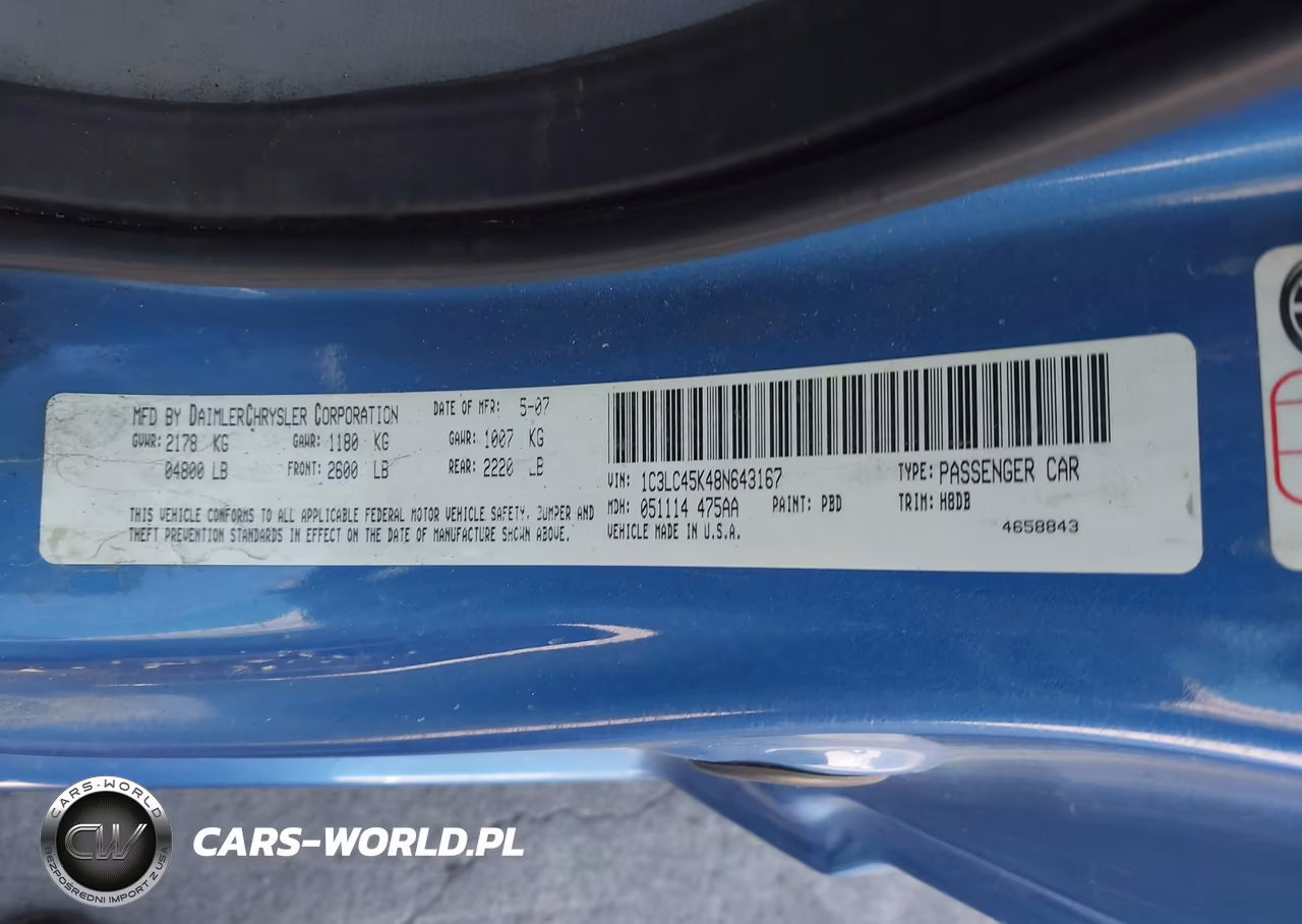 2008 Chrysler Sebring VIN:1C3LC45K48N643167 - 9