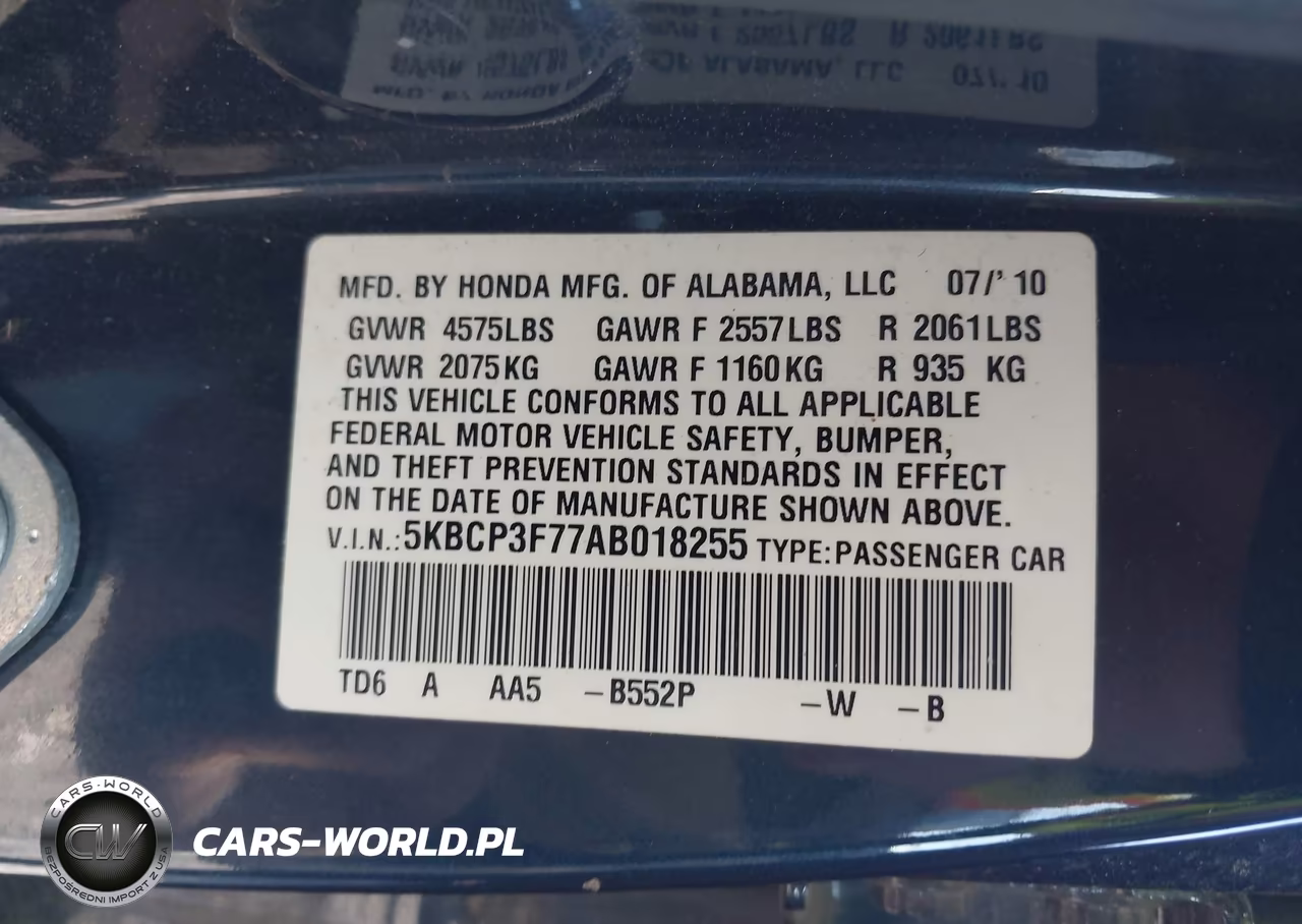 2010 Honda Accord 3.5 Ex VIN:5KBCP3F77AB018255 - 9
