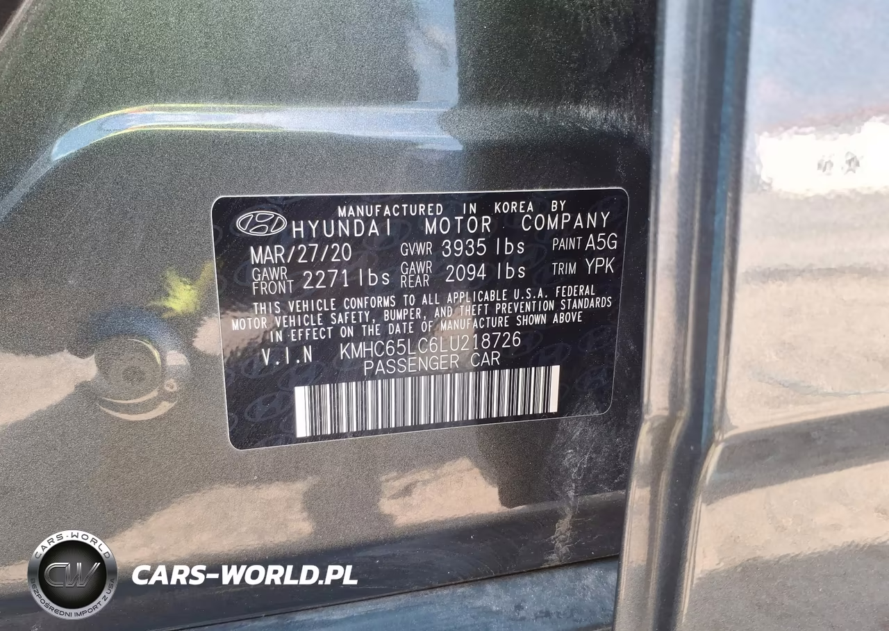 2020 Hyundai Ioniq Hybrid Blue VIN:KMHC65LC6LU218726 - 9