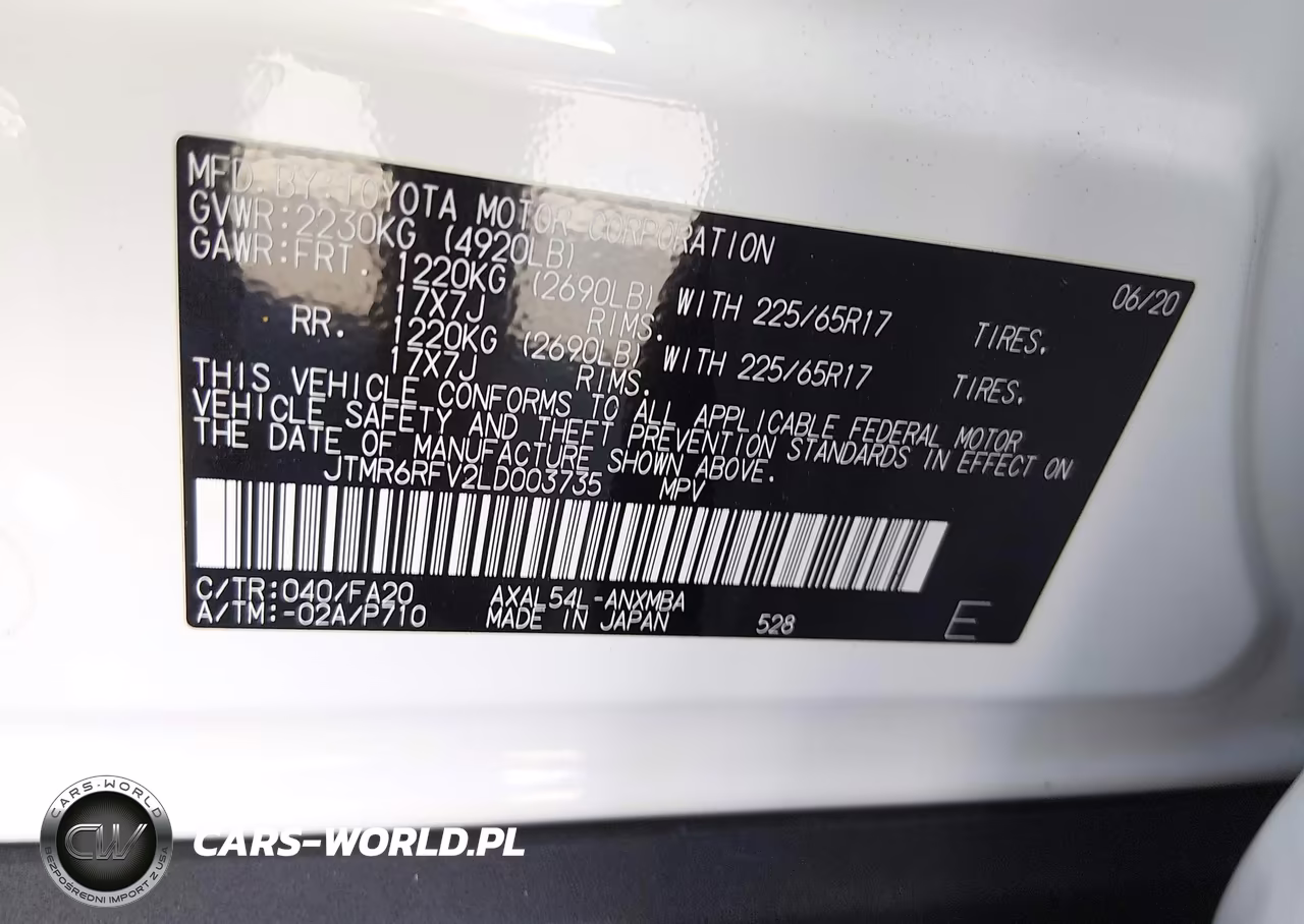 2020 Toyota Rav4 Hybrid Xle VIN:JTMR6RFV2LD003735 - 9