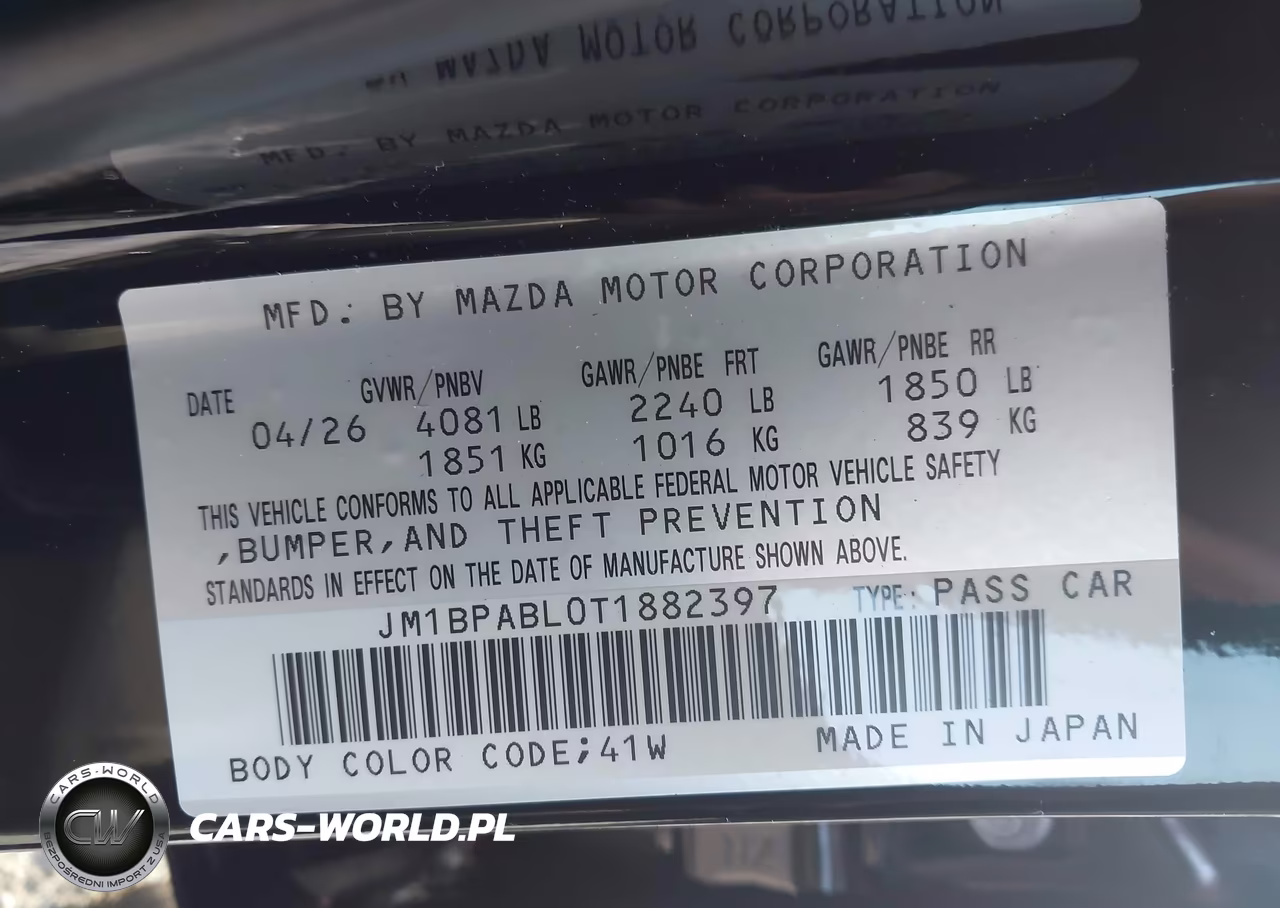 2026 Mazda Mazda3 2.5 S Select Sport VIN:JM1BPABL0T1882397 - 9