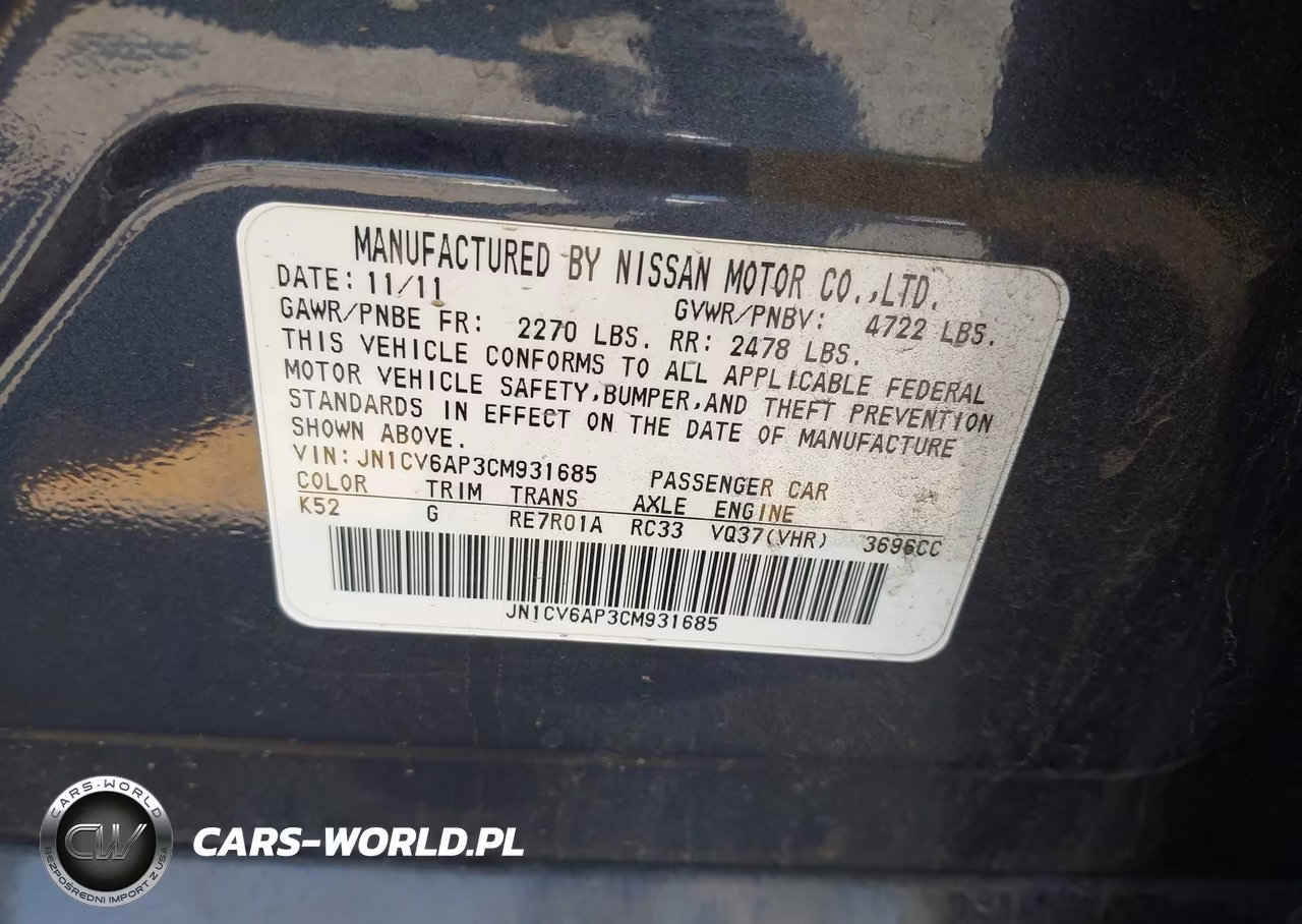 2012 Infiniti G37 Journey VIN:JN1CV6AP3CM931685 - 9