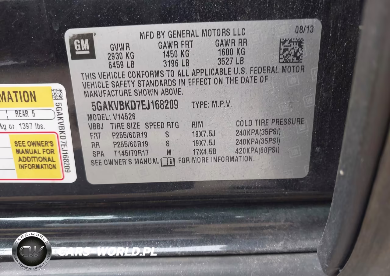 2014 Buick Enclave Leather VIN:5GAKVBKD7EJ168209 - 9