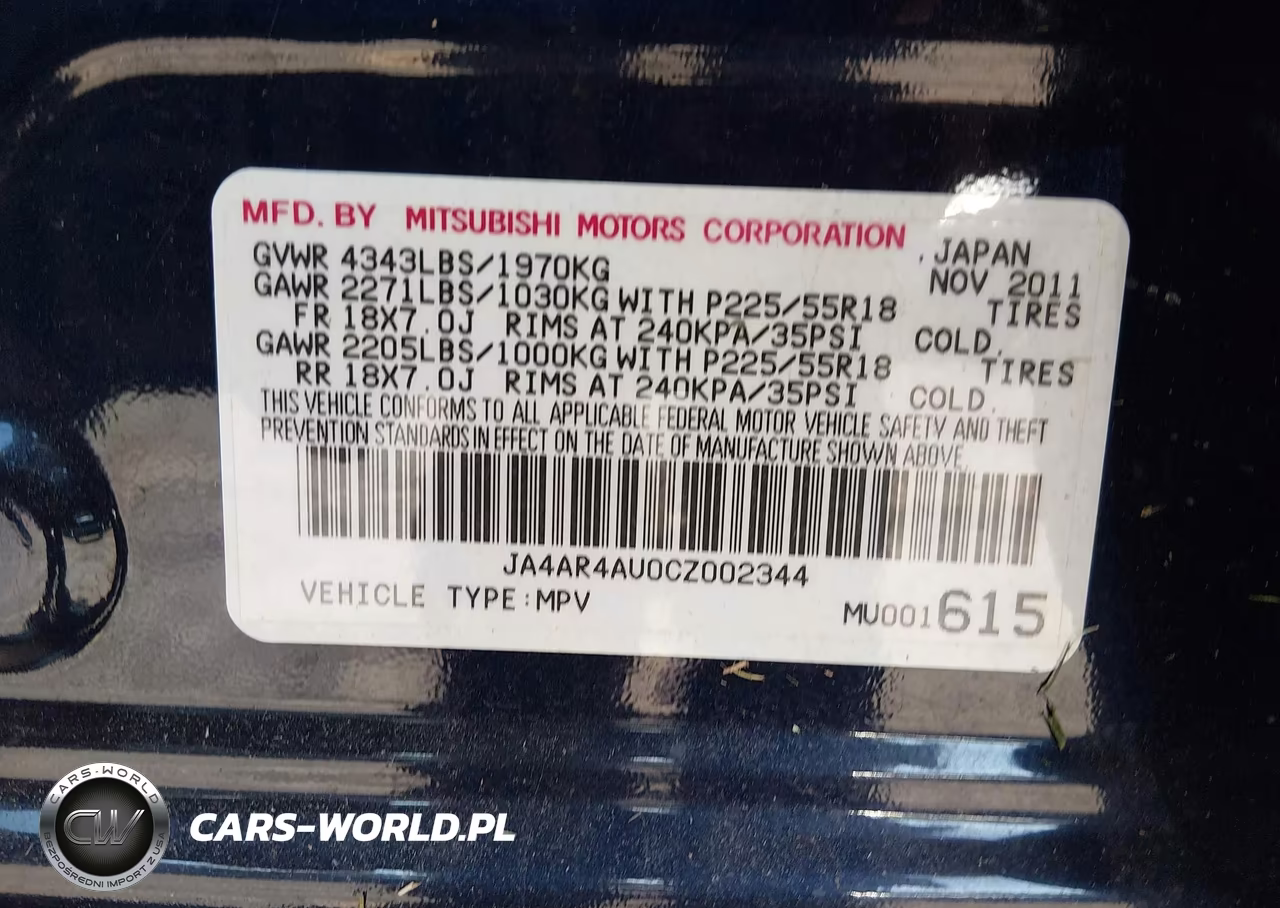 2012 Mitsubishi Outlander Sport Se VIN:JA4AR4AU0CZ002344 - 9