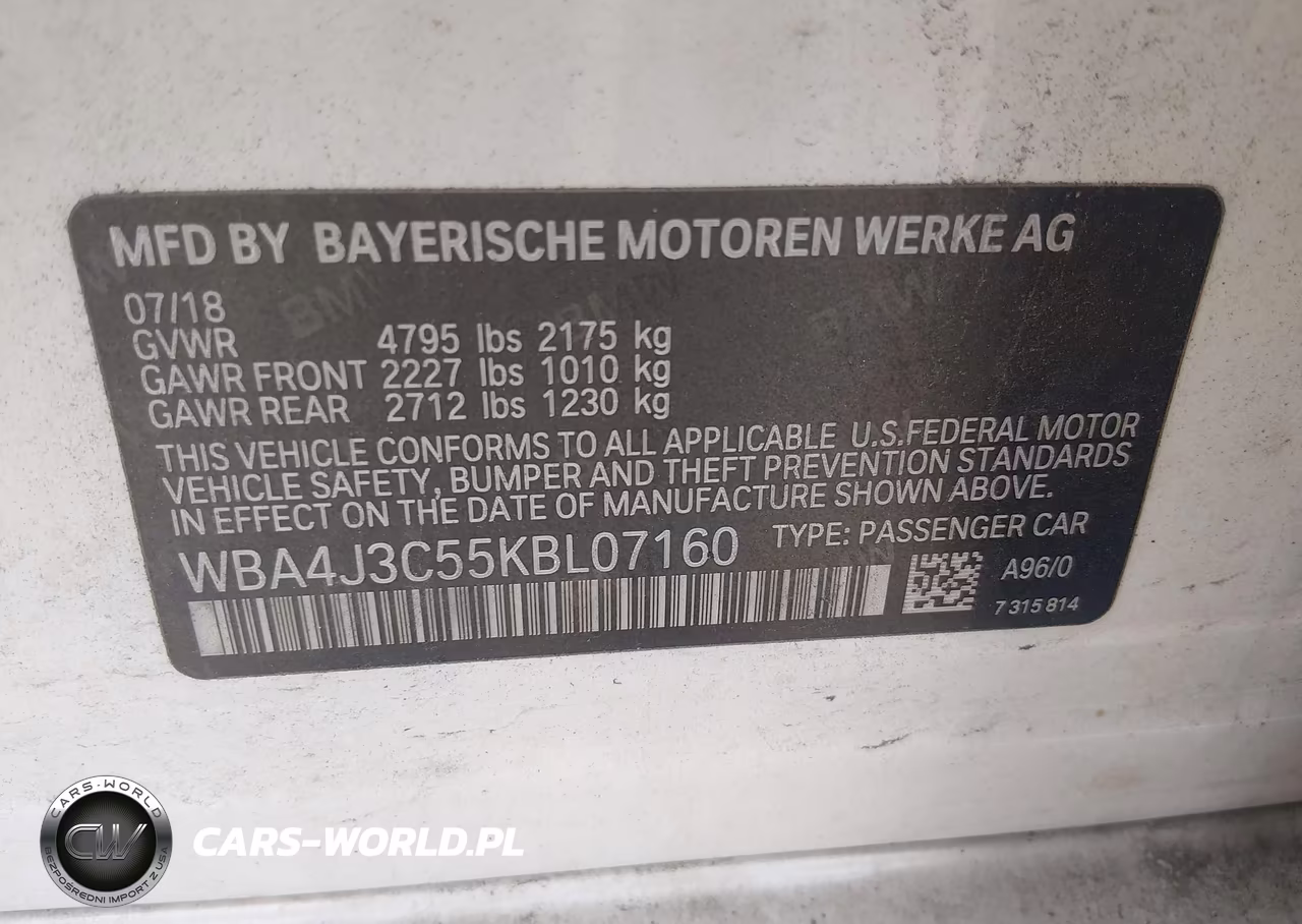 2019 BMW 430I Gran Coupe xDrive VIN:WBA4J3C55KBL07160 - 9