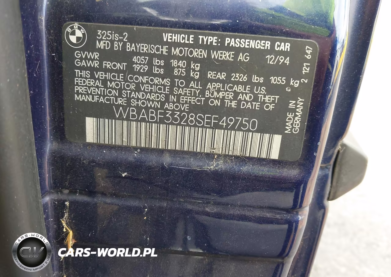 1995 BMW 325 Is VIN:WBABF3328SEF49750 - 9