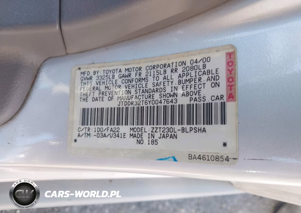 2000 Toyota Celica Gt VIN:JTDDR32T6Y0047643 - 9