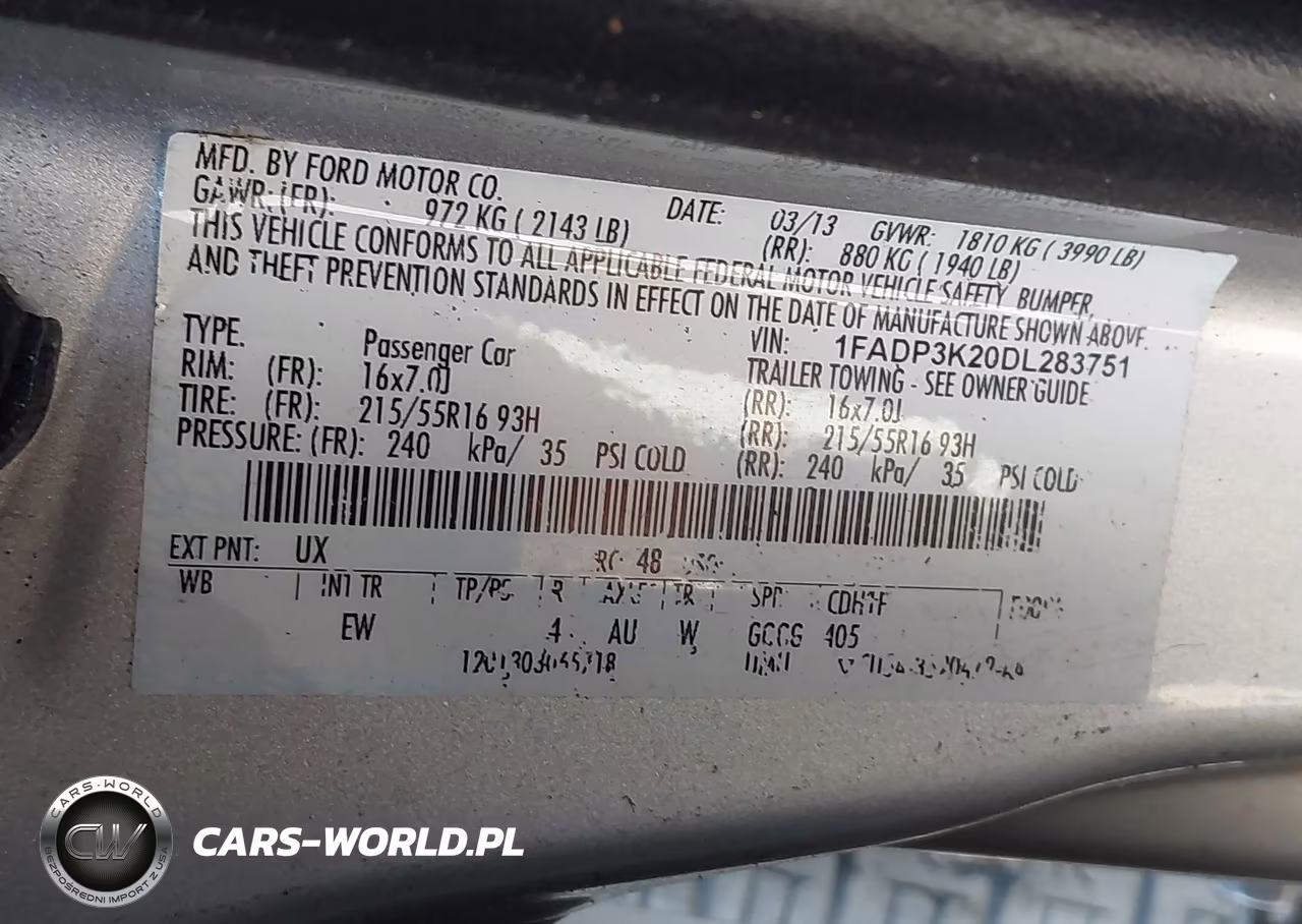 2013 Ford Focus Se VIN:1FADP3K20DL283751 - 9