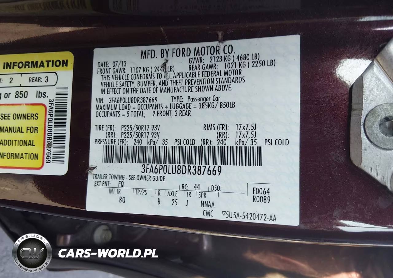 2013 Ford Fusion Hybrid Se VIN:3FA6P0LU8DR387669 - 9