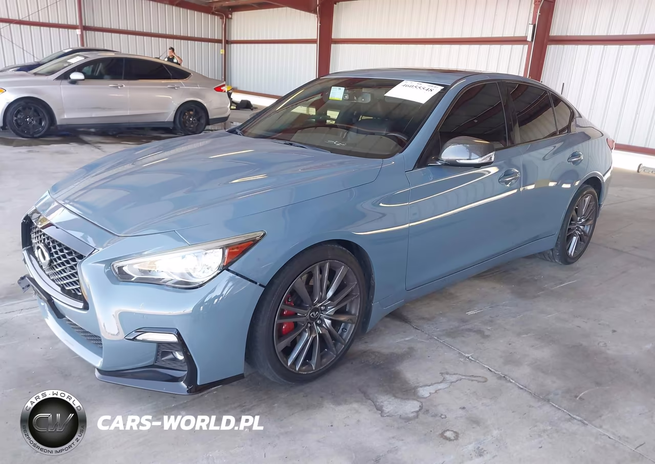2021 Infiniti Q50 Red Sport 400 VIN:JN1FV7DP5MM850476 - 2