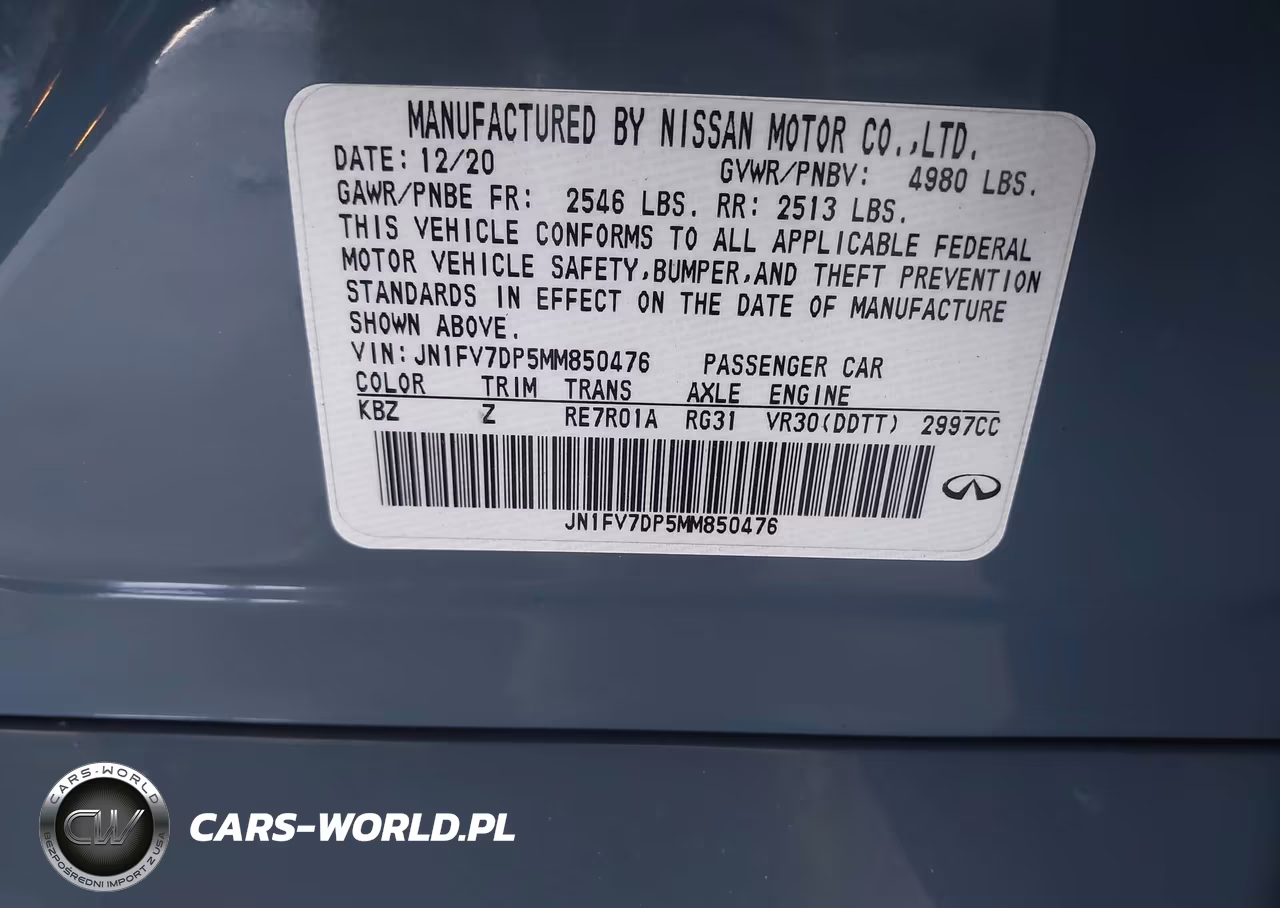 2021 Infiniti Q50 Red Sport 400 VIN:JN1FV7DP5MM850476 - 9