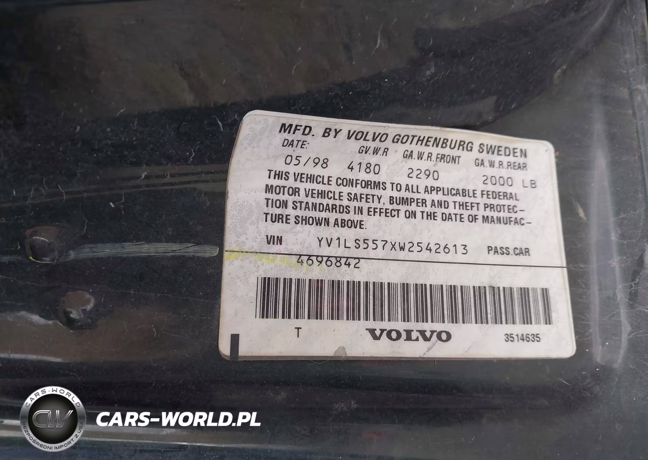 1998 Volvo S70 Gtas-Gtms VIN:YV1LS557XW2542613 - 9
